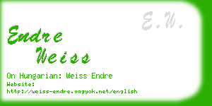 endre weiss business card